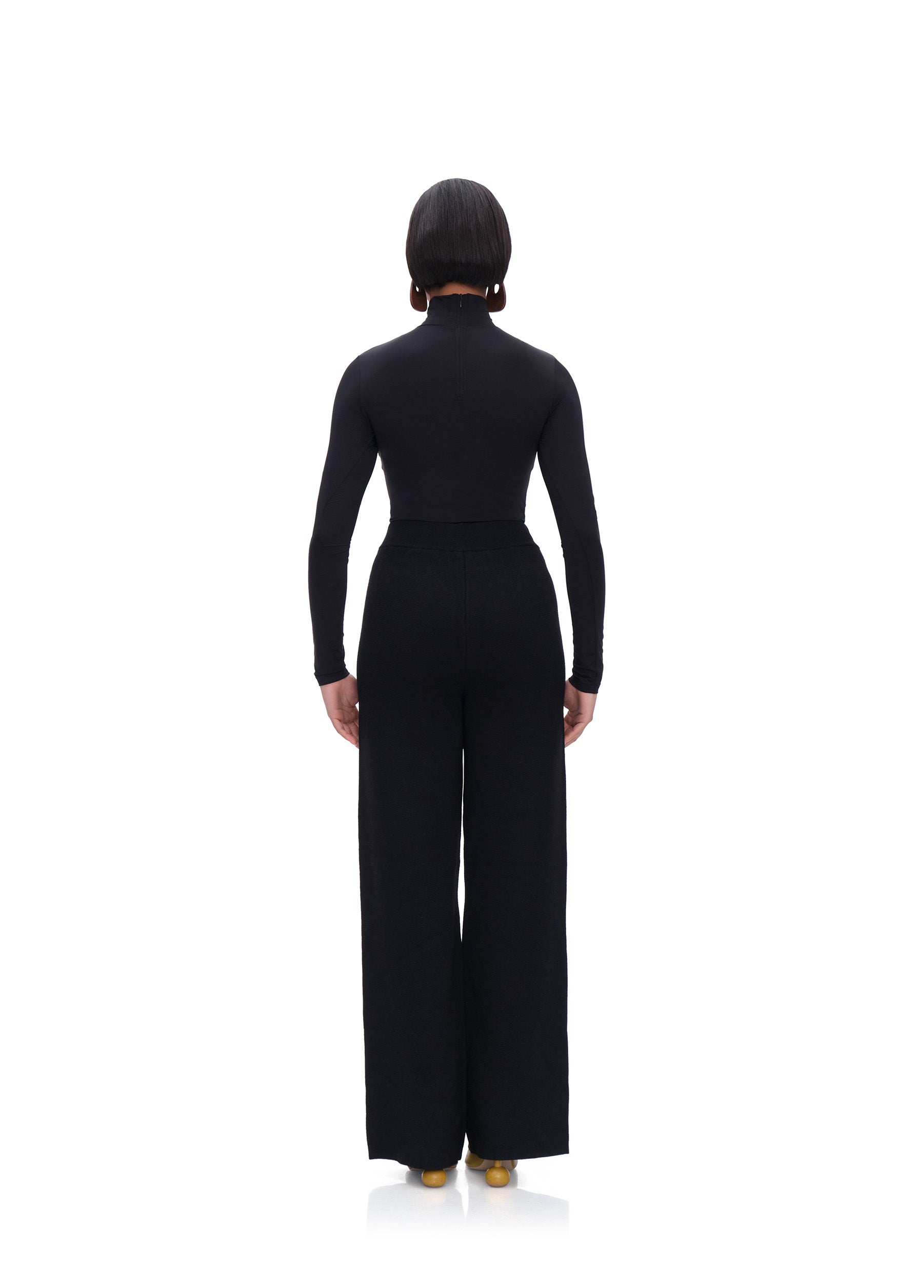 Collo Blouse Bodysuit - Onyx
