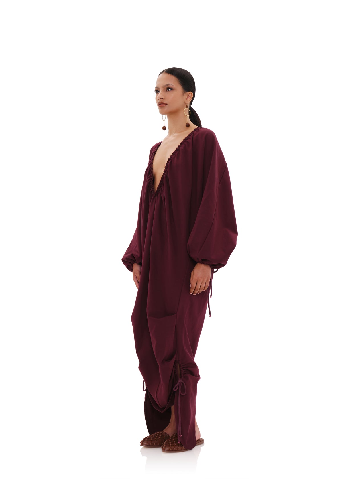 META MAXI DRESS - DARK PLUM