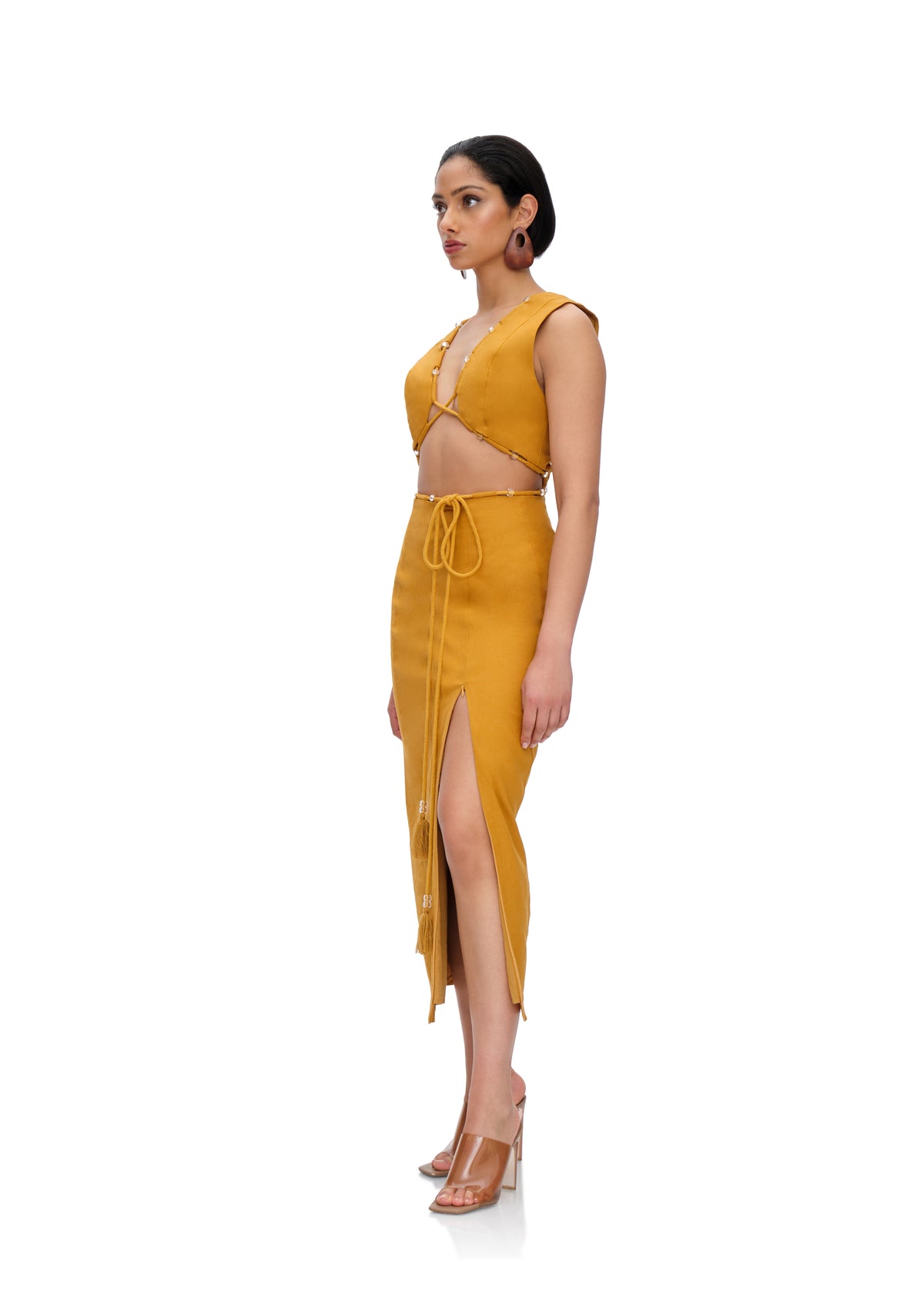 VELA MIDI DRESS - MUSTARD