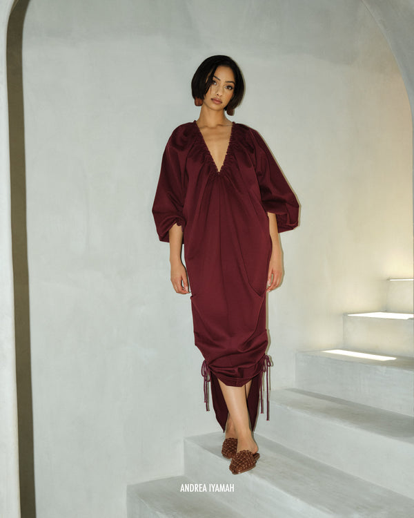 META MAXI DRESS - DARK PLUM