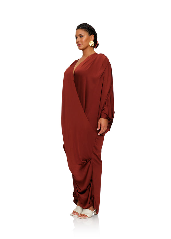 TIBARA KAFTAN DRESS - CINNAMON