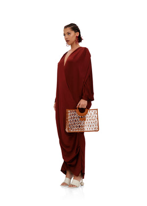 TIBARA KAFTAN DRESS - CINNAMON