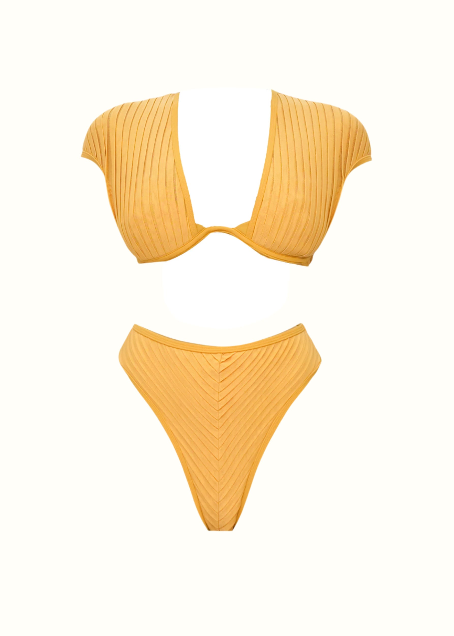 Mustard high waisted store bikini