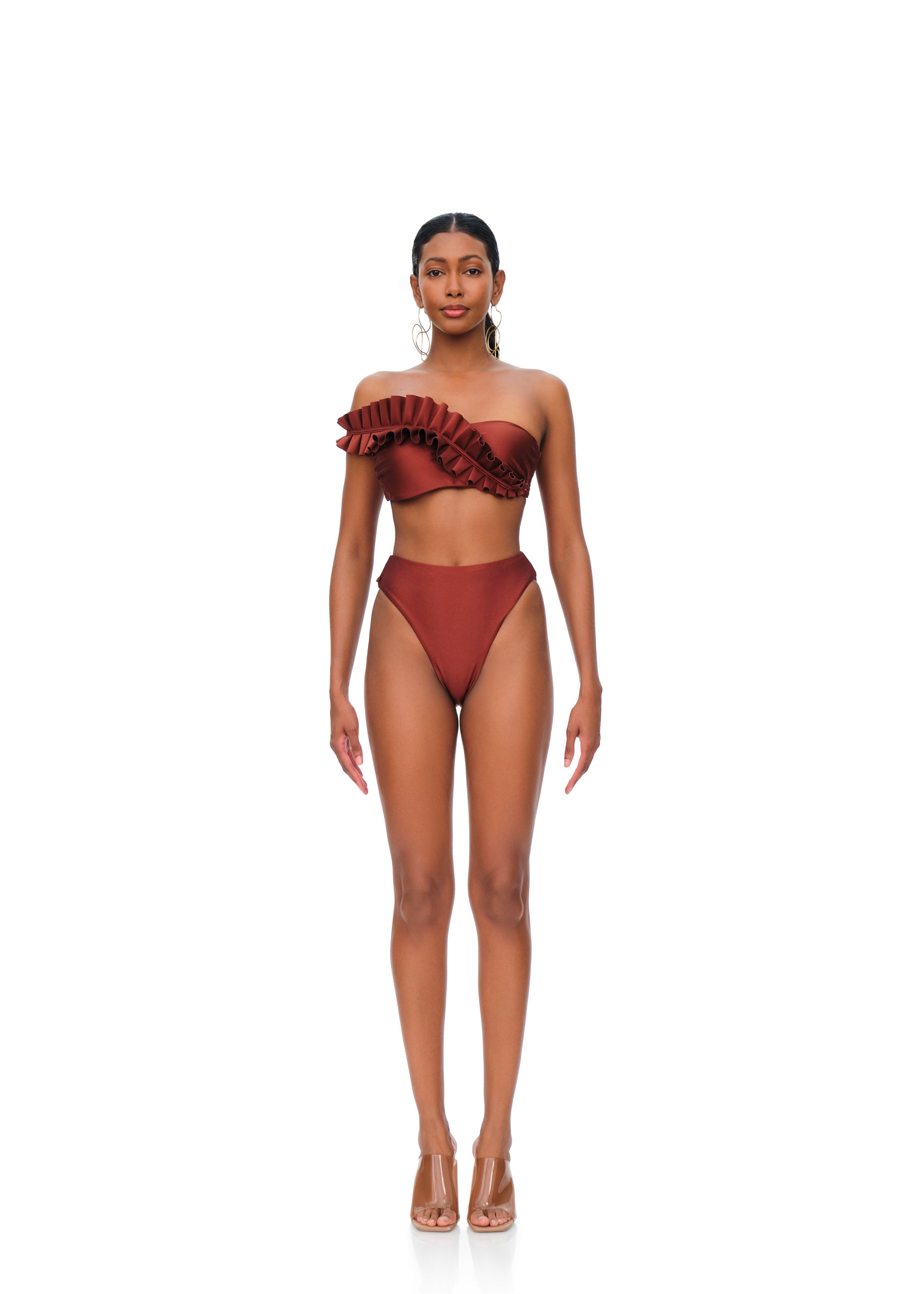ANDREA IYAMAH LIVA BIKINI CHOCOLATE Andrea Iyamah