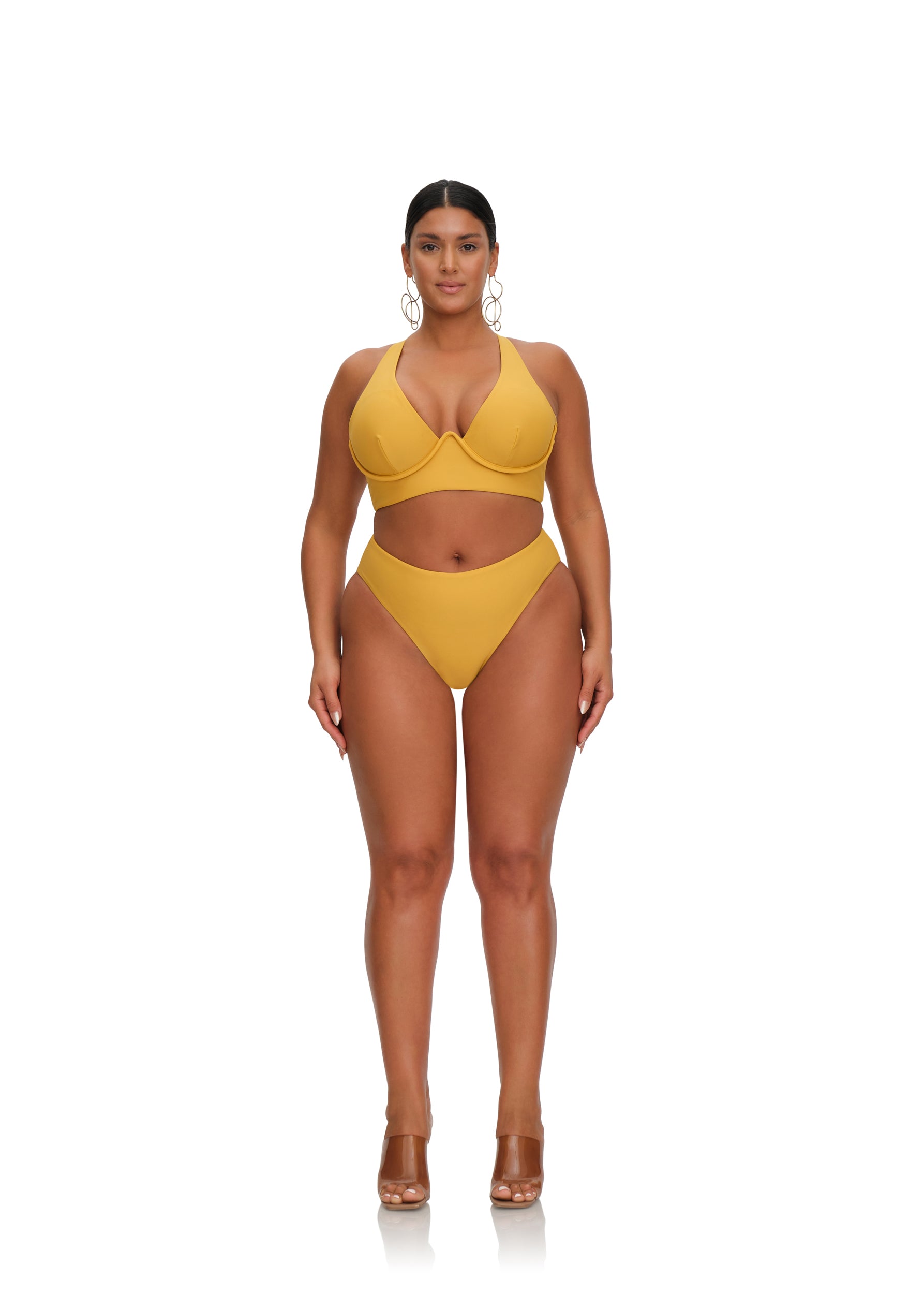 Plus size hot sale mustard swimsuit