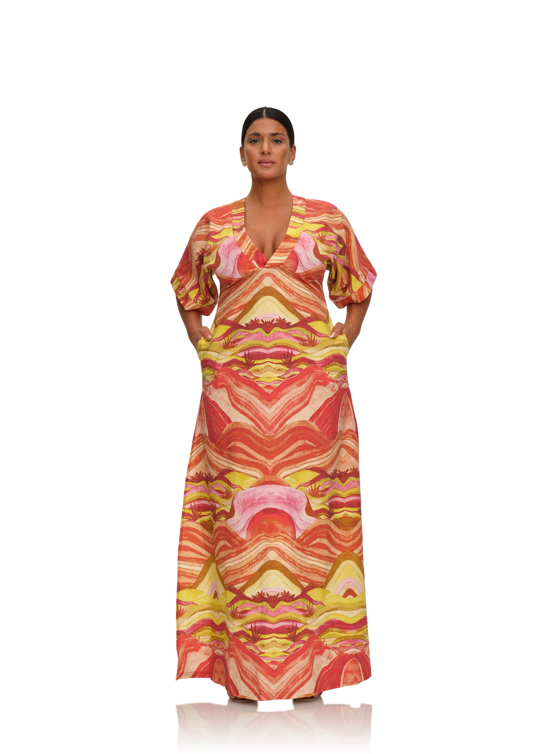 ALYMA KAFTAN DRESS - SUNSET