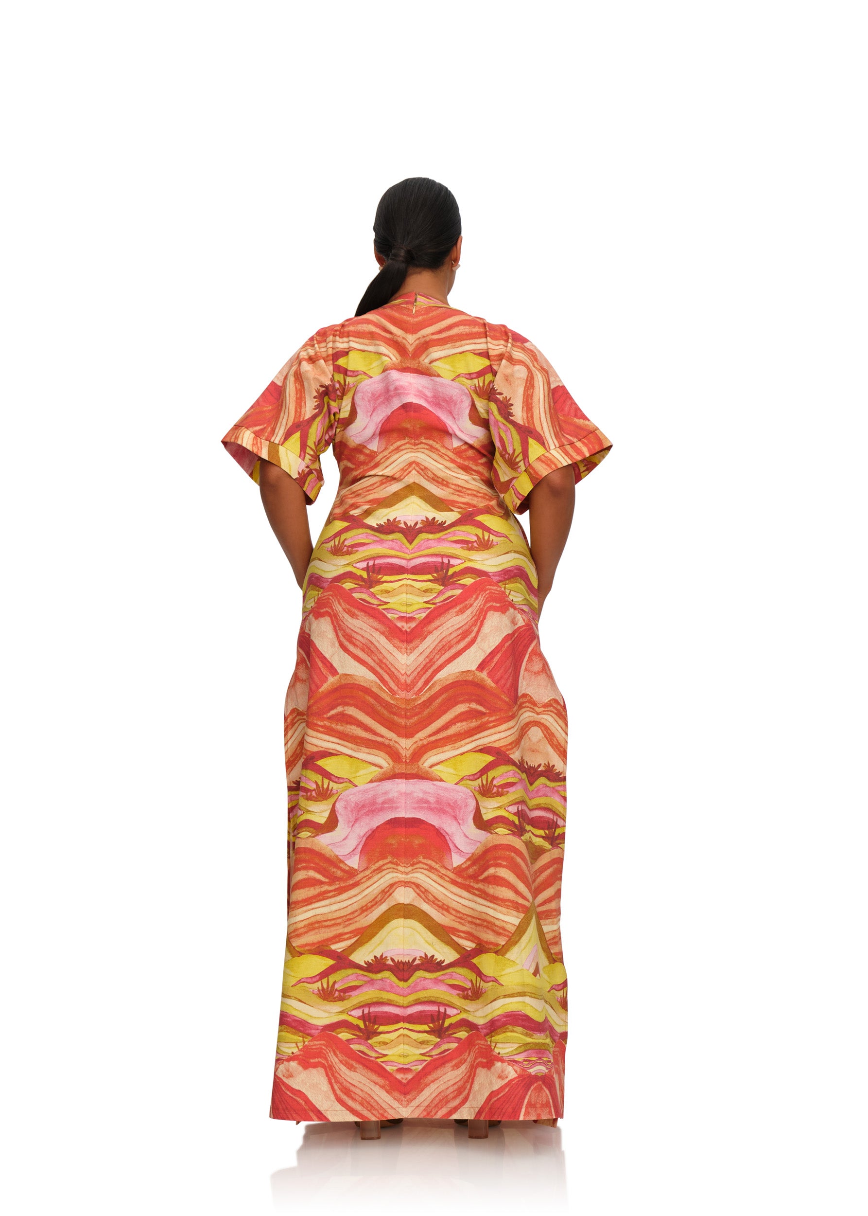 ANDREA IYAMAH ALYMA KAFTAN DRESS - SUNSET – Andrea Iyamah