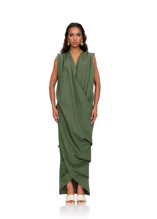 SAYO KAFTAN DRESS - FOREST