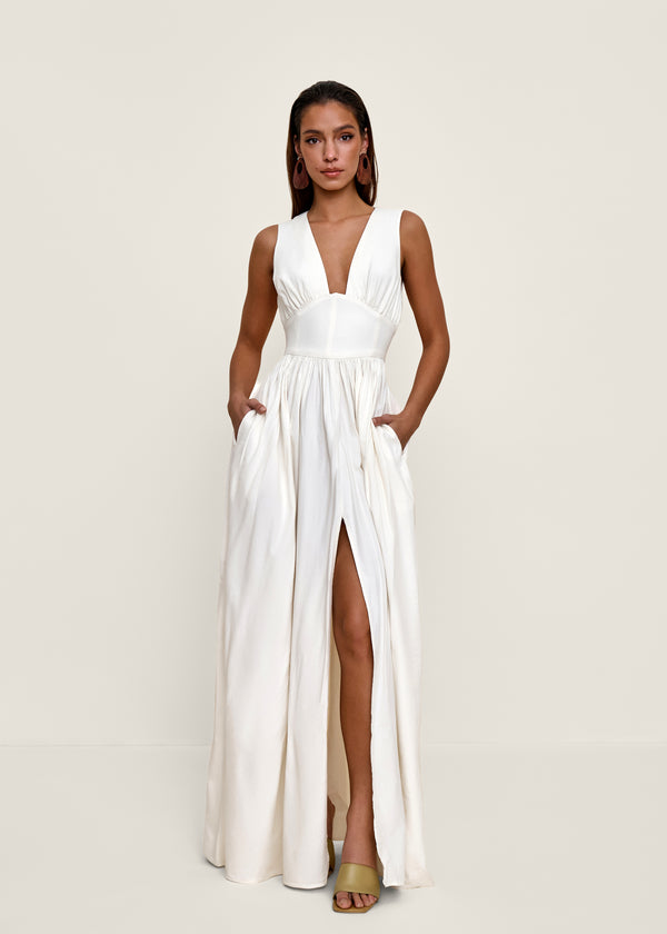 REXI MAXI DRESS - LIMESTONE